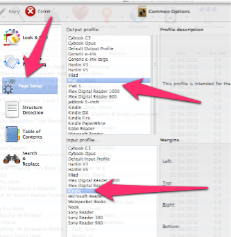 conversion settings