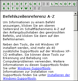 Komplette Befehlszeilenreferenz per Mausklick