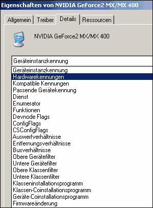 Detailinformationen im Ger�temanager aktivieren